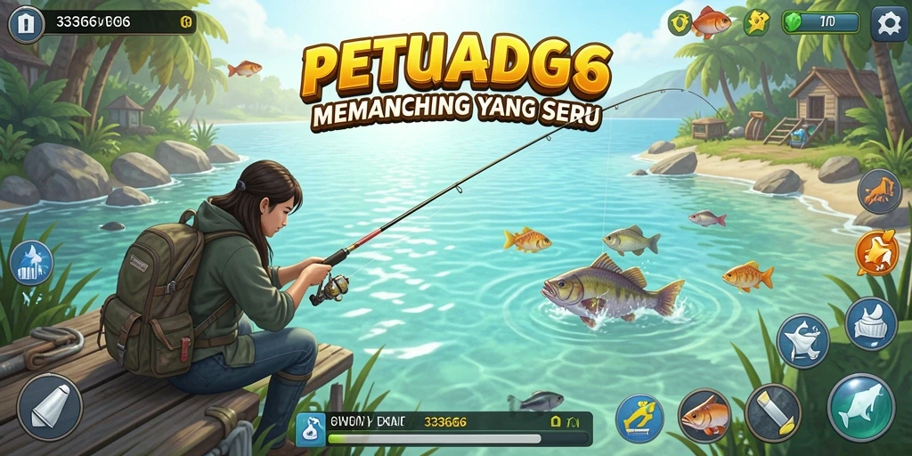 Gameplay seru memancing berbagai jenis ikan di 333666.