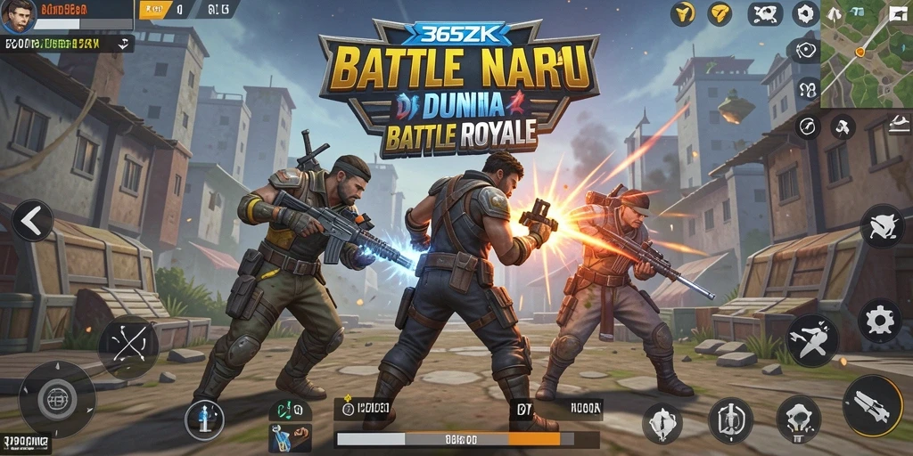 Tampilan seru dari gameplay Battle Royale di 365ZK.