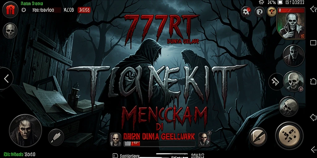 Screenshot 777RT menampilkan aksi menegangkan dalam suasana Horror.