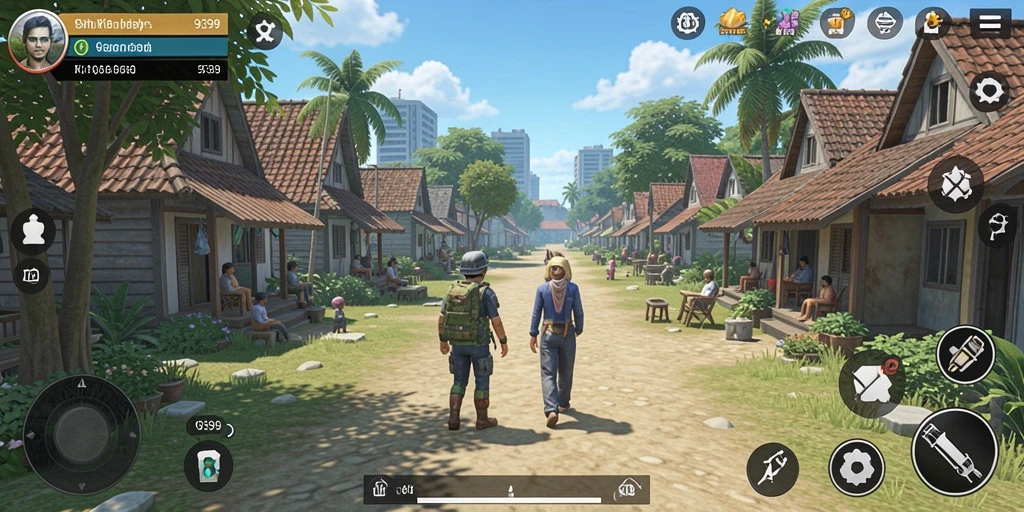 Tampilan gameplay yang menarik dalam simulasi kehidupan menyenangkan.