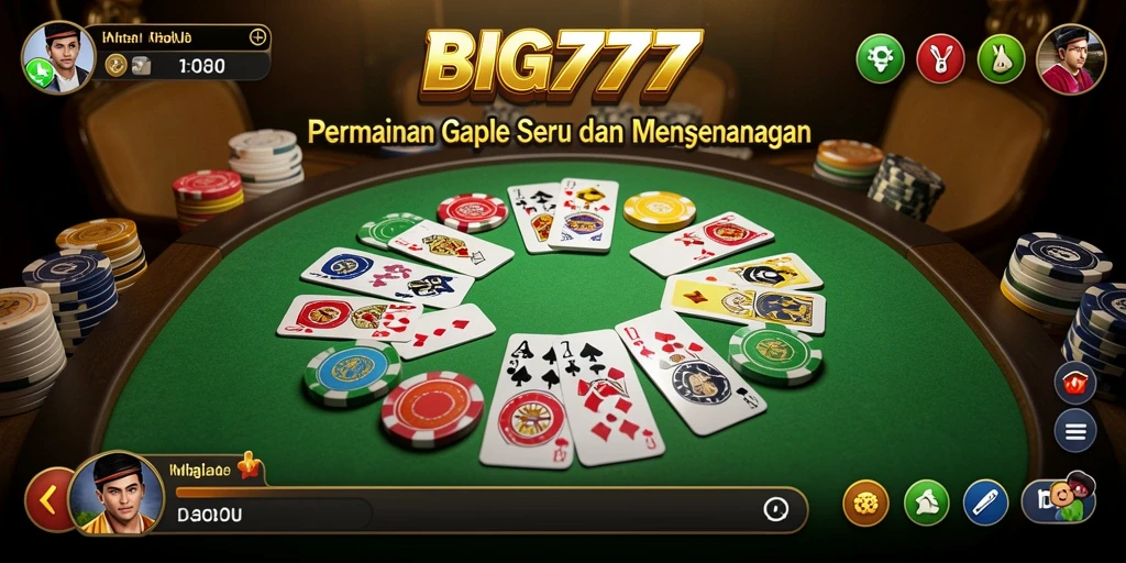 Screenshot gameplay Gaple yang seru dan interaktif.