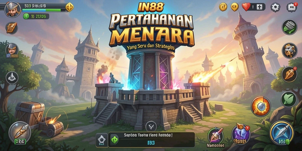 Tangkapan layar menampilkan aksi seru dalam gameplay Tower Defense.