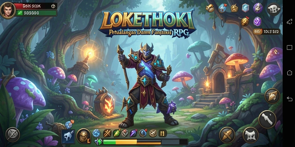 Tampilan gameplay LOKETHOKI yang mendebarkan dengan pertarungan intens.
