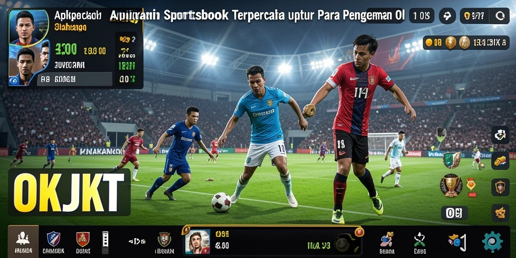 Tampilan antarmuka pengguna yang intuitif dari OKJKT dalam taruhan olahraga.