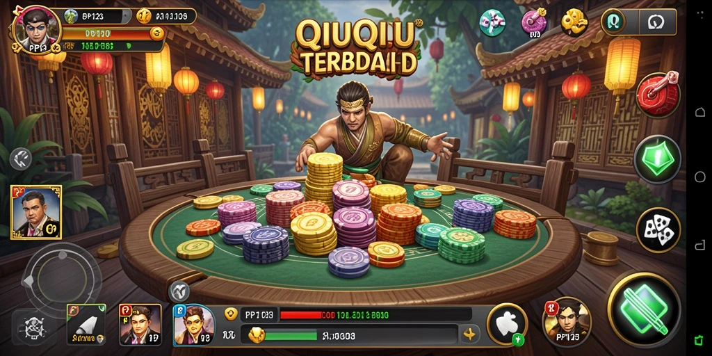 Tampilkan gameplay seru dalam QiuQiu.