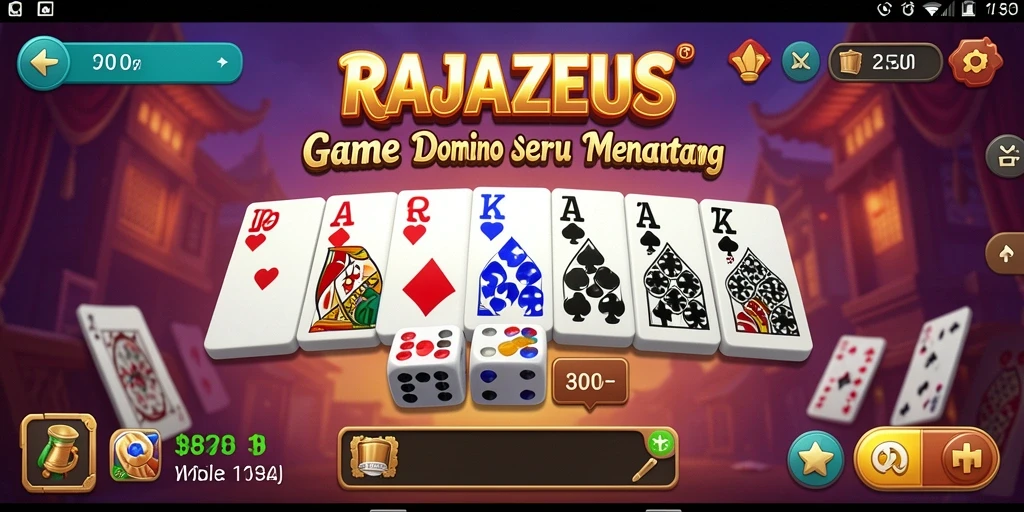 Gameplay seru RAJAZEUS yang menampilkan pertarungan Domino.