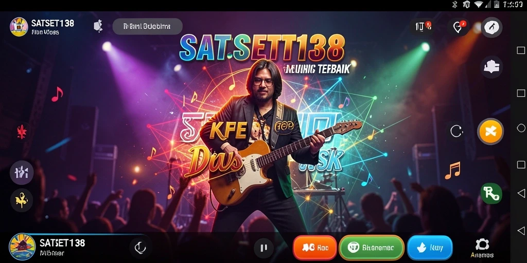 Tangkapan layar SATSET138 menunjukkan momen seru dalam gameplay musik.