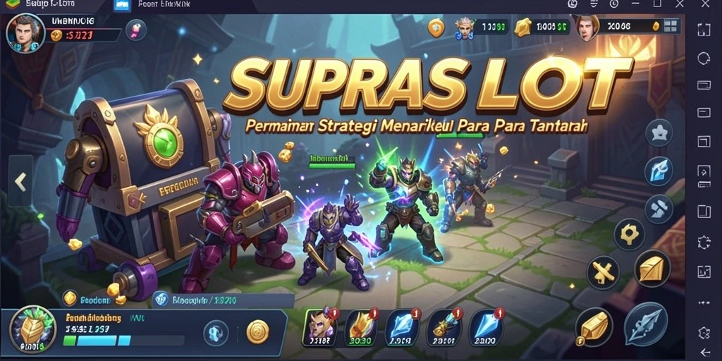 Tampilan gameplay menengah dari SUPRASLOT yang menunjukkan strategi dalam aksi.
