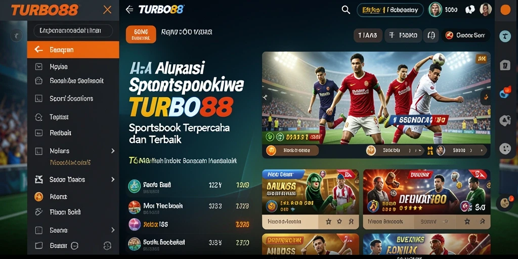 Tangkapan layar TURBO88 menunjukkan pengalaman taruhan olahraga yang interaktif.